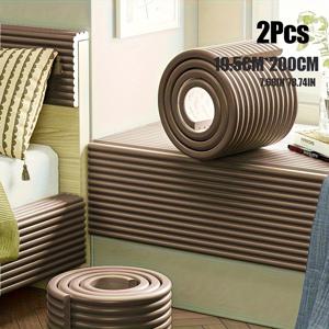 TEMU 2롤 다기능 안전 코너 가드 스트립, 78.7 X 7.68 인치 / 200 X 19.5cm, 커팅 가능 및 두꺼운 충격 방지 스트립, 거실, 침실 홈 데코, 벽 코너 보호 스트립