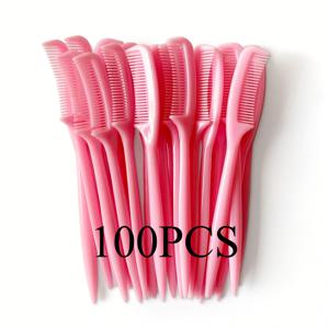 TEMU 100개 눈썹빗 메이크업 브러쉬, 속눈썹 연장용 미니빗, 휴대용 화장 도구