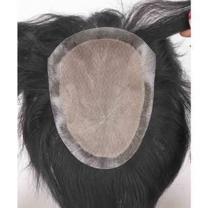 TEMU 남성용 정품 헤어 톱피, 머리 위를 덮는 디자인으로, 단 한 조각의 실제 모발로 헤어 볼륨을 향상시킵니다.