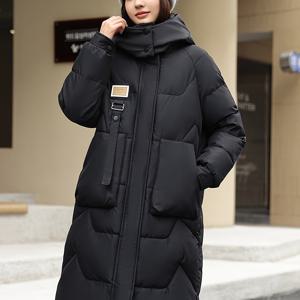 TEMU 여성용 롱 코트, 루즈핏, 겨울용 캐주얼 및 두꺼운 코트