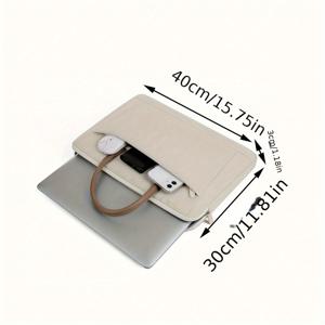 TEMU 13/14/15인치 노트북 브리프케이스 - 가볍고 내구성 있는 컴퓨터 가방, 조절 가능한 스트랩, 지퍼 클로저, 13/14/15인치 노트북 호환, 프로페셔널 디자인, 사무실, 출퇴근, 대학, 여행용 노트북 캐리어