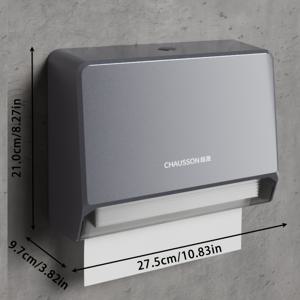 TEMU 벽걸이 티슈 케이스, 배수구 설치 불필요, 드릴/나사 불필요. 이 티슈 홀더는 접은 핸드 타월 200개 이상 보관 가능. 고경도 ABS 및 PC 플라스틱 재질.