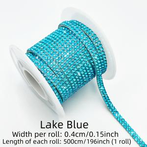 TEMU 자착식 레진 라인스톤 리본 - 2줄, 5미터 길이, 차량 장식, 축하 행사, 기념일, 결혼식, 의류, 신발, 헤드기어, 공예용 일관된 색상 - 취미 테마 아플리케 패치