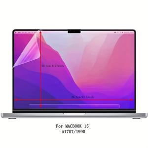 TEMU Macbook Air/Pro 13.3/13.6/14.2/15.3/16.2 소프트 필름에 적합, PET 소프트 필름 스크래치 방지, 방진, 눈부심 방지, 블루라이트 방지, 부착 용이, 투명 무광, 지문 방지 (20/21/22/23/24) 2024년 신형 모델에 적합