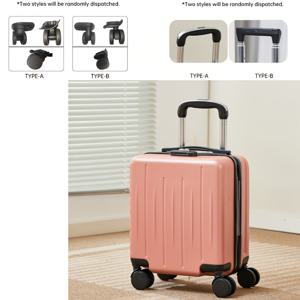 TEMU 고품질 14인치 ABS 기내용 캐리어, 기내 반입 승인된 사이즈 40*30*20, 봄가을 항공기 탑승용 , 번호 자물쇠 및 만능 바퀴 포함, 3단 트롤리 케이스, 미니 여행용 케이스, 9가지 색상 선택 가능: 블랙, 화이트, 실버리, 옐로우, 핑크, 로즈 골든, 다크 그린, 베이지, 크림. 크리스마스 선물.