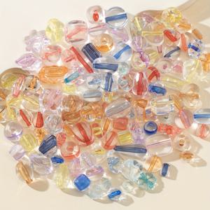 TEMU 1.06oz 아크릴 스프링 클리어 퍼스널리티 디자인 랜덤 혼합 비즈 - 창의적인 DIY 주얼리 만들기, 핸드메이드 액세서리 및 팔찌 디자인에 완벽한 공예용 비즈 & 비즈 세트