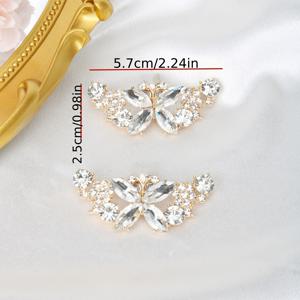 TEMU 1쌍 (2개) 탈부착 DIY 신발 액세서리, 라인스톤 달, 곡선 꽃, 골드 메탈 사각/원형 버클 장식. 블랙, 화이트, 레드 패셔너블하고 우아한 신발 클립. 하이힐, 플랫슈즈, 여성화, 직장, 비즈니스, 웨딩, 데이트, 결혼식용 신발에 적합