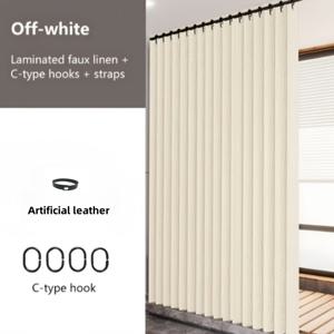 TEMU 고압 접이식 샤워 커튼 1개, 욕실 건조 및 습기 분리 커튼, 캐비닛 커튼, 모조 리넨 원단, 다용도 커튼