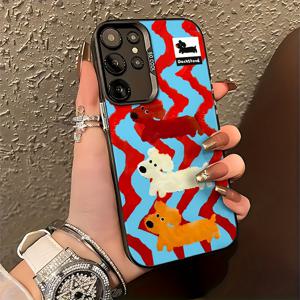 TEMU 귀여운 클래식 도들 도그 폰 케이스 갤럭시 S25 S24 S23 S22 S21 S20 FE 울트라 플러스 4G 5G와 호환 가능, 충격 방지 매트 백으로 특징