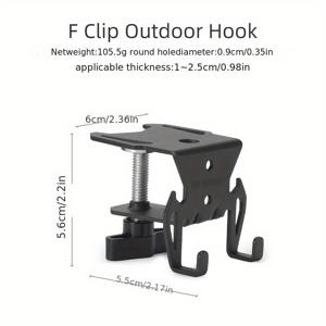 TEMU 병따개 및 마운팅 플레이트가 있는 다기능 캠핑 후크 - 야외 테이블/조리기구/백팩용 (휴대용 그릴 액세서리)