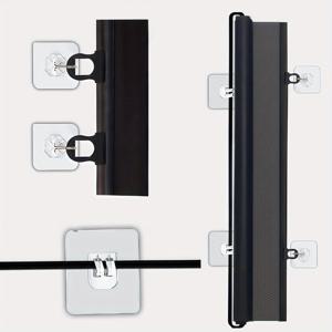 TEMU 1개 간편 설치 접이식 검정색 애완동물 울타리 - 실내 계단용 드릴 불필요 안전 울타리, 강아지 장벽, 자동 닫힘 기능이 있는 고양이 울타리, 실외용 고양이 울타리