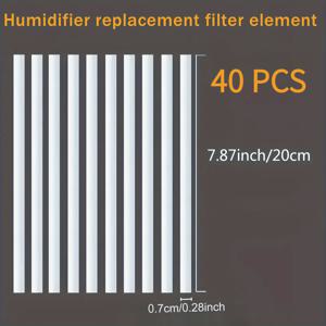 TEMU 40팩 가습기 필터 리필 (200x7mm/100x8mm) - 초흡수 고용량 필터 로드, 쿨 미스트 & 웜 미스트 가습기 호환, 사무실, 대형 방/병원용, 쉬운 교체 필터 스틱