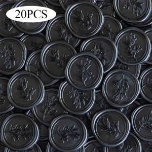 TEMU 20/60/100개 CYFUN 자체 접착 블랙 왁스 웨딩 봉인 스티커 - 매트 레진 불규칙 콩 모양, 초대장, 봉투, 카드, 선물 포장, 파티 메뉴용 - 웨딩 및 특별 이벤트용 왁스 실