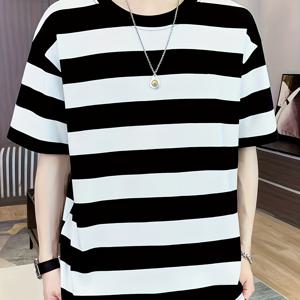 TEMU 여름 남성용 루즈 캐주얼 반팔 티셔츠