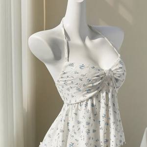 TEMU 세련된 플로럴 레이스 V넥 민소매 크롭 탑, 섹시한 오픈 백 디자인으로 봄, 여름에 완벽