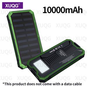 TEMU 10000mAh LED 조명 내장 태양광 보조배터리, 배터리 표시기, 듀얼 출력, 휴대폰용 컴팩트 휴대용 충전기