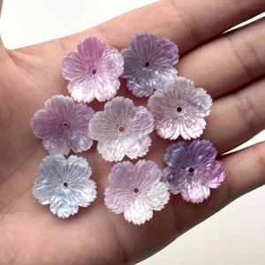 TEMU 10개 대형 3D 복숭아 꽃 비즈 - 5잎 레이어드 DIY 공예 비즈, 주얼리 제작, 헤어클립, 브로치 & 보호 액세서리용 - 핑크 조개껍질 모양 모조 조개 비즈, 수제 헤어핀 헤어웨어 & 팔찌 참 장식용