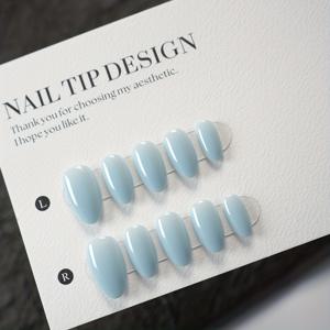 TEMU 10개입, 순수 핸드메이드 네일 프레스온 세트, 스위트 네일 아트, 숏 사이즈, 아몬드 모양, 여성 및 휴일 파티에 적합한 아크릴 프레스온 네일, 순수 핸드메이드 재사용 가능한 인조 네일, 미니 네일 파일 1개 및 자가 접착 라벨 1개 포함