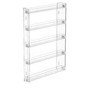 TEMU 네일 폴리쉬 및 기타 네일 케어 용품 정리를 위해 특별히 제작된 벽에 설치 가능한 투명 플라스틱 디스플레이 랙 1개입니다. 네일 아트 스튜디오 또는 메이크업 정리에 적합한 다중 레이어의 보관 선반을 특징으로 합니다.