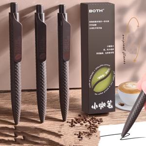 TEMU 3개입 소형 커피 펜, 커피 분말 펜, 퀵 드라이 잉크가 들어간 고품질 블랙 푸시형 젤 펜, 필기용으로 완벽, 커피 애호가를 위한 선물