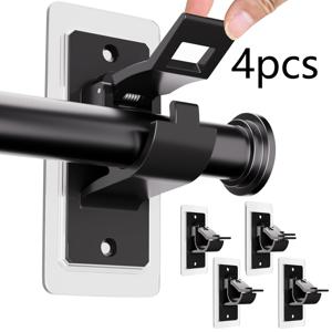 TEMU 간편 설치 접착식 커튼 브래킷, 최대 1.2인치 커튼봉 지지, 탈부착 가능 & 무손상