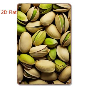 TEMU 2D 플랫 - 레트로 피스타치오 & 너트 메탈 벽 장식 2D 플랫 디자인 - 러스틱 스타일 장식 간판, 30.48X20.32 Cm, 전기 불필요, 가정, 차고, 바, 거실에 적합 - 장식, 너트크래커 장식