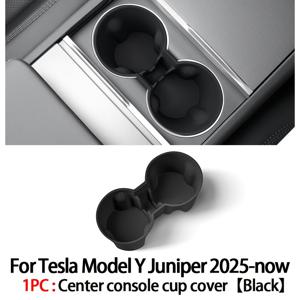 TEMU 테슬라 모델 Y 2025용, 주니퍼 익스클루시브, 차량 내부 액세서리, 업그레이드된 실리콘 컵 홀더, 센터 콘솔 수납함, 확장형 미끄럼 방지 음료 홀더, 다기능 수납 솔루션, 앞좌석 및 뒷좌석 정리 및 차량 내 수납에 적합