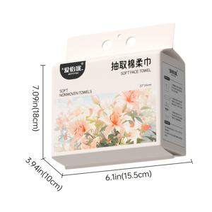 TEMU 120매입 걸이형 일회용 페이스 타월, 20x15cm 초부드럽고 두꺼운 드라이 위프, 메이크업 제거 및 민감성 피부용 (건식 또는 습식 사용 가능) 벽걸이형 팩