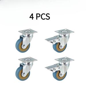 TEMU 4개 중형 잠금식 캐스터, 360° 회전 가능, 264.55파운드 하중 지지, 선반, 가구, 작업대, 캐리어, 산업용 캐스터, 가구용 캐스터에 적합