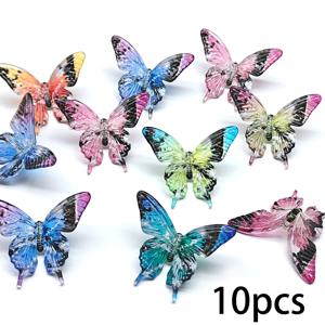 TEMU 3D 펀칭 아크릴 나비 10개입, 창의적인 소재, 주얼리 제작 부자재, 의류 장식 부자재, 수제 헤어 장식 부자재, 공예 용품, 방 장식, 미술, 휴대폰 가방 펜던트