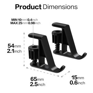 TEMU 인기 조절식 손잡이 노브 휴대폰 및 태블릿 스탠드 2개, 다양한 두께 모니터 스탠드 홀더, 휴대폰, 태블릿, 포스트잇, 펜, 사무용품용 다용도 수납 정리함, 스마트 오피스 및 일상용 필수품, 4개 세트, 블랙 및 화이트 색상