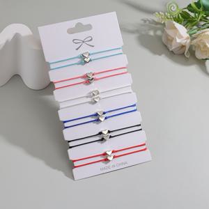 TEMU 12개 스타일 컬러풀 로프 매듭 하트 멀티 세트 가디건 팔찌 데이 커플 선물 커플을 위한 다용도 완벽한 선물