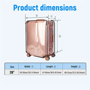 TEMU PVC 여행 가방 보호 커버 | 1개 투명 여행 가방 보호대, 20