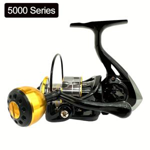 TEMU 뛰어난 탄력 스피닝 낚시 릴 - 1000-7000 시리즈 회전 릴, 8Kg 드랙 용량, 부드럽고 반응적인 알루미늄 합금 구조, 담수 및 해수에서 좌우 손잡이 교체 가능