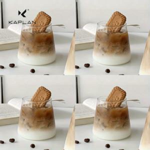 TEMU KAPLAN 창의적인 후지산 컵 4개 세트, 내열성의 고품질 붕규산 유리 재질, 아이스 아메리카노, 홈 콜드 드링크에 적합, 추수감사절, 할로윈, 크리스마스 식탁에 필수품