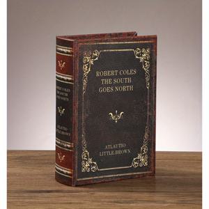 TEMU 1개 나무 PU 보관함 - 빈티지 책 스타일링, 책 장식용 데스크탑 보관함 - 보석, 기념품 등 수납 가능 - 홈 데코 - 책 애호가 및 수집가를 위한 완벽한 선물, 책상 & 서랍 정리용 홈 수납함