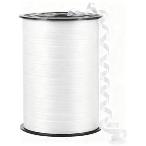 TEMU 245야드 고품질 흰색 컬링 리본 풍선 묶음 스트링 – 파티 장식, 선물 포장, 웨딩 이벤트, 공예 미술 & 플로럴 어레인지먼트, 크리스마스, 할로윈, 선물 포장 장식을 위한 다용도 점프 롤