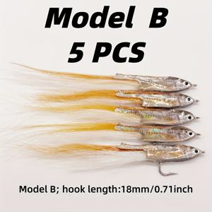 TEMU 5 또는 6개 세트 리얼리스틱 인조 미끼 루어 플라이 낚시용 스트리머, 미니어처 미끼피쉬 민노우 루어, 베스, 파이크, 머스키, 민물 및 바닷물, 연어 송어 플라이용