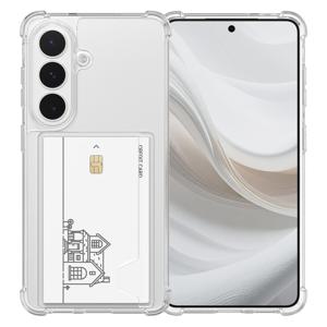 TEMU for 갤럭시 S26 S25 플러스 울트라 엣지 FE A16 A36 A56 M16 더블 카드 수납 투명 핸드폰 케이스 case for Galaxy phone