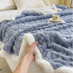 TEMU YYT 모던 따뜻하고 얇은 플러시 무릎담요, 다용도 다기능 사계절에 적합한 고급스럽고 편안한 양면 블랭킷---소파/침대/낮잠/차량/기숙사/사무실/여행/캠핑용 싱글, 더블 담요