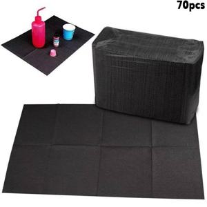 TEMU 15/70개 일회용 테이블 매트 검정색 방수 타투 클리닝 패드, 네일 클리닝 패드, 타투 턱받이 테이블보, 클리닝 패드 - 타투 용품 추가