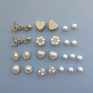 TEMU 24개 세트 패셔너블한 대형 하트 모양 