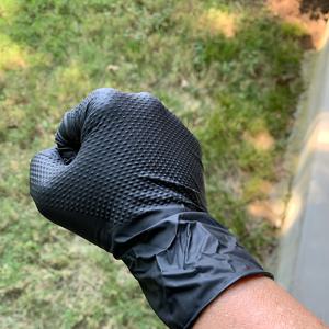 TEMU 텍스처 니트릴 소재, 두꺼운 8 Mil 패턴 장갑, 입자 텍스처, 강력한 그립력, 파우더-프리 및 라텍스-프리, 자동차 유지 보수, 야외 활동, 주방 및 가정 청소 등에 적합