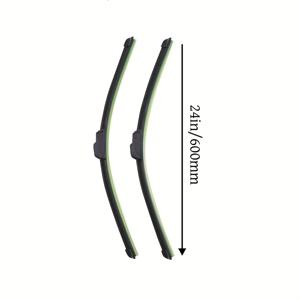 TEMU 2개 자연 고무 무소음 와이퍼 블레이드, U자형 후크 설치용 - 14인치~26인치 사이즈, 사계절 필수 윈드실드 와이퍼 액세서리