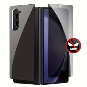 TEMU 삼성 Z Fold7/6/5/4/3 전면 및 후면 화면용 강화 유리 액정 보호 필름, 사생활 침해 방지