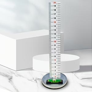 TEMU 1개 화이트 바닥 타일용 투명 높이 참조선. 고정밀 양면 스케일. 타일 설치용 적외선 측정 참조 자, 석공용