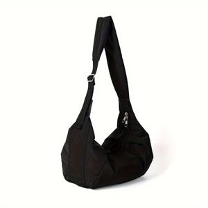 TEMU 스타일 크로스바디 만두백, 남녀공용 나일론 경량 대용량 다용도 숄더백, 크로스바디 스트리트백