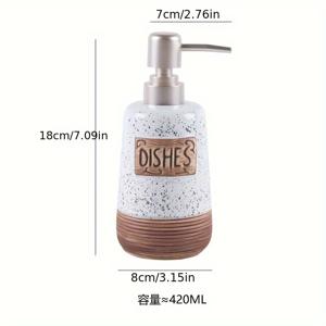 TEMU 레트로 스타일 세라믹 수동 드로잉 로션 병, 프레스 볼, 핸드 볼