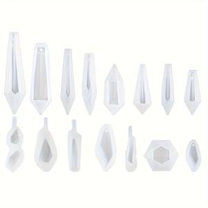 TEMU 레진 몰드, 15개 실리콘 몰드, 펜던트 레진 목걸이 만들기 몰드