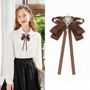 TEMU 여성용 보우 타이 액세서리, 및 파티 블라우스 재킷 넥라인을 위한 세련된 올인원 스트리머